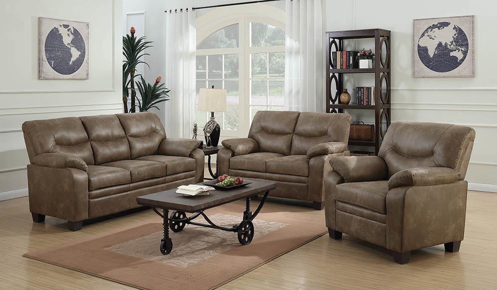 Meagan Casual Brown Loveseat