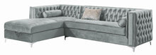 Load image into Gallery viewer, Bellaire Contemporary Silver and Chrome Sectional