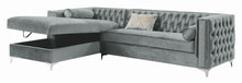 Load image into Gallery viewer, Bellaire Contemporary Silver and Chrome Sectional