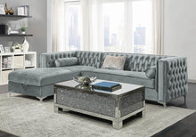 Load image into Gallery viewer, Bellaire Contemporary Silver and Chrome Sectional