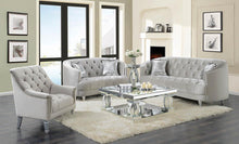 Load image into Gallery viewer, Avonlea Traditional Grey and Chrome Sofa