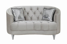 Load image into Gallery viewer, Avonlea Traditional Grey and Chrome Loveseat