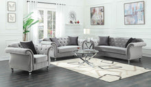 Load image into Gallery viewer, Frostine Traditional Silver Sofa