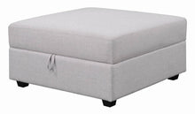 Load image into Gallery viewer, Charlotte Transitional Grey Ottoman