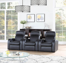 Load image into Gallery viewer, Cyrus Home Theater Black Recliner