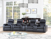 Load image into Gallery viewer, Cyrus Home Theater Black Recliner