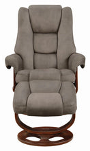 Load image into Gallery viewer, Cybele Casual Grey Chair with Ottoman