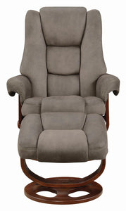 Cybele Casual Grey Chair with Ottoman