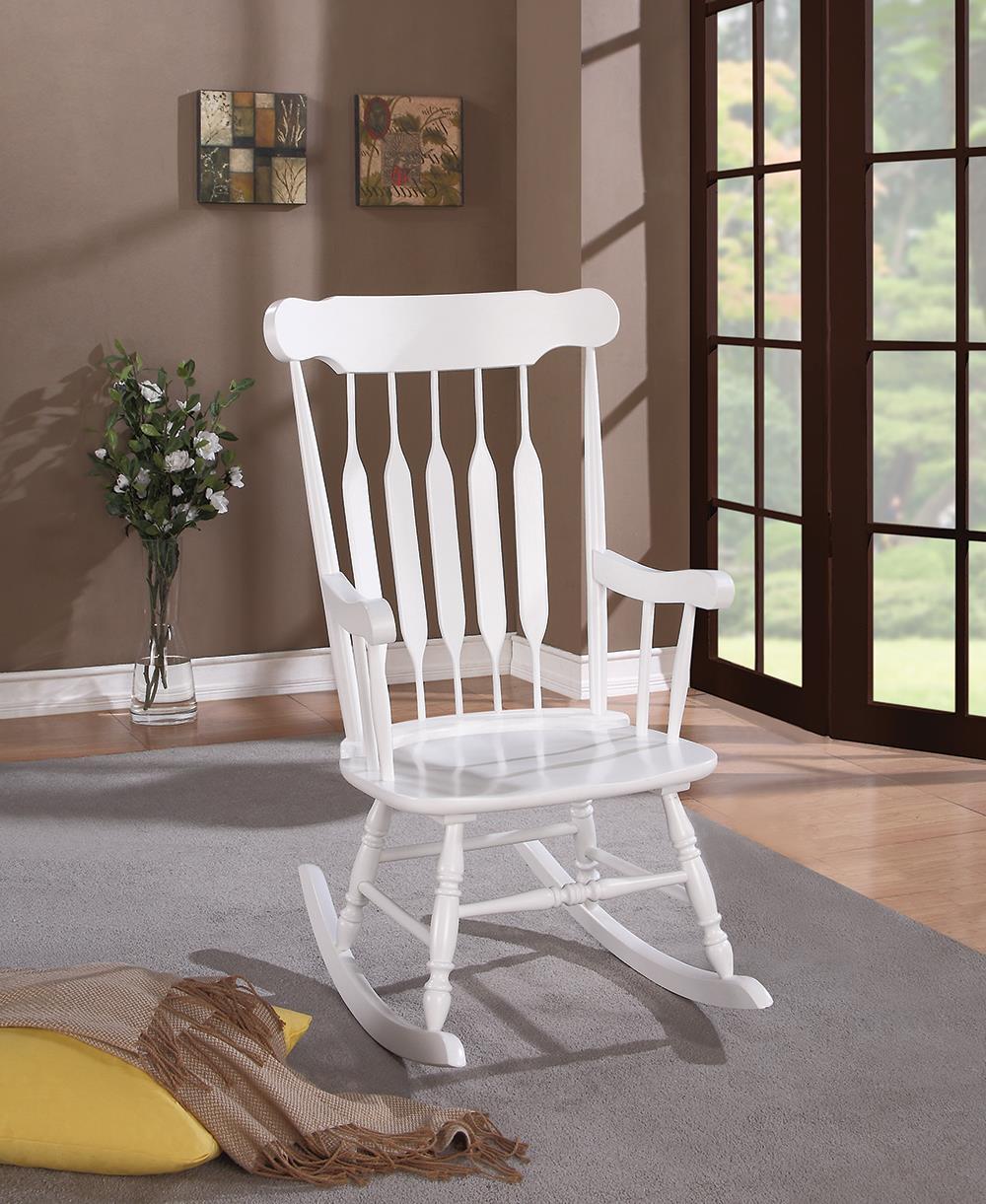 Traditional White Rocking Chair