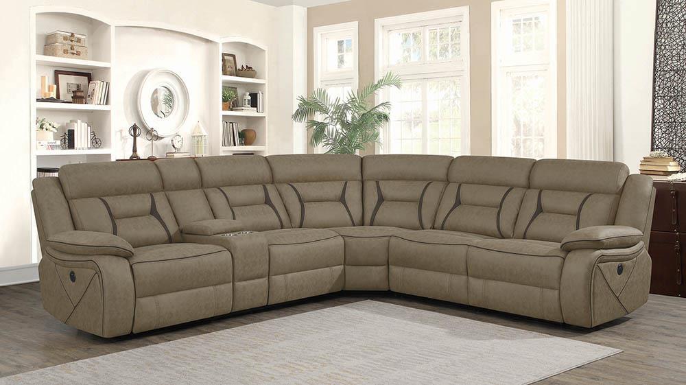 Camargue Casual Tan Motion Sectional