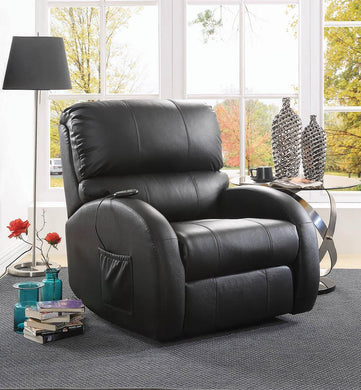 Casual Black Power Lift Recliner