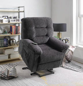 Casual Dark Grey Power Lift Recliner