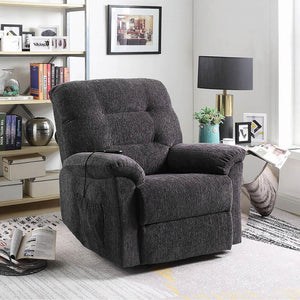 Casual Dark Grey Power Lift Recliner