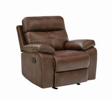 Load image into Gallery viewer, Damiano Brown Faux Leather Recliner