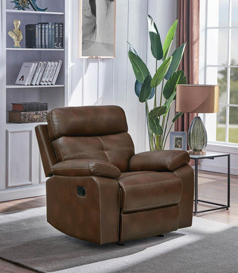 Damiano Brown Faux Leather Recliner