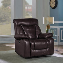 Load image into Gallery viewer, Zimmerman Dark Brown Faux Leather Power Motion Recliner