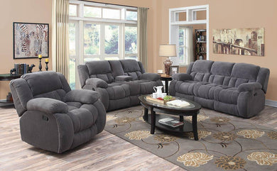 Weissman Grey Three-Piece Living Room Set