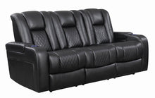 Load image into Gallery viewer, Delangelo Black Power Motion Reclining Sofa