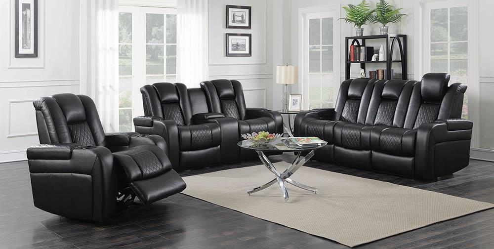 Delangelo Black Power Motion Reclining Loveseat