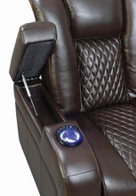 Load image into Gallery viewer, Delangelo Brown Power Motion Reclining Loveseat