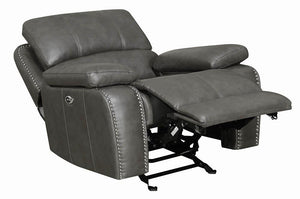 Ravenna Casual Charcoal Power Glider Recliner