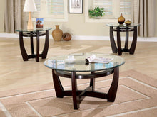 Load image into Gallery viewer, Contemporary Cappuccino Three-Piece Round Table Set