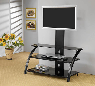 Contemporary Black TV Console