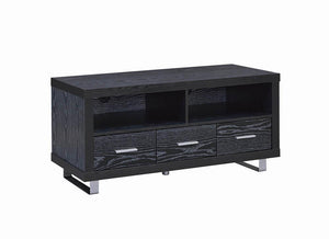 Contemporary Black Oak TV Console