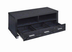 Contemporary Black Oak TV Console