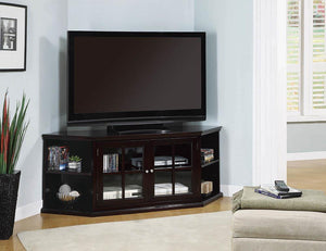 Casual Espresso Corner TV Console