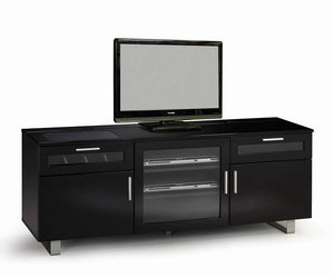 Contemporary Black Enclosed TV Console