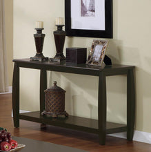 Load image into Gallery viewer, Wood Top Espresso Sofa Table