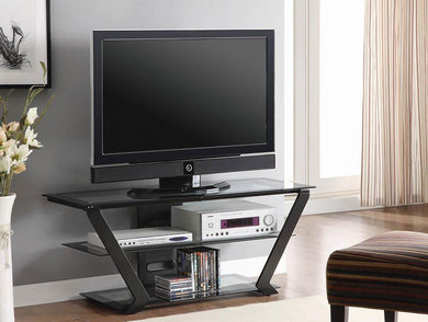 Contemporary Black TV Console