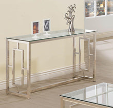 Load image into Gallery viewer, Occasional Contemporary Nickel Sofa Table