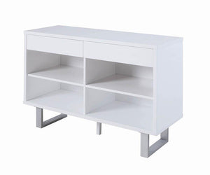 Contemporary Glossy White Sofa Table