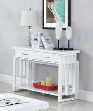 Load image into Gallery viewer, Transitional Glossy White Sofa Table