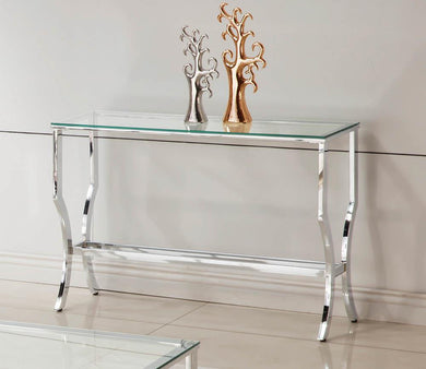 Contemporary Chrome Sofa Table