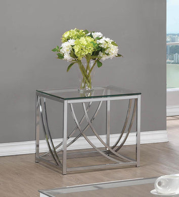 Contemporary Chrome Side Table