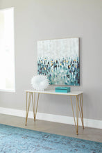 Load image into Gallery viewer, Modern White and Gold Sofa Table