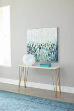 Load image into Gallery viewer, Modern White and Gold Sofa Table