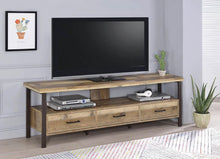 Load image into Gallery viewer, Rustic Weathered Pine 71&quot; TV Console