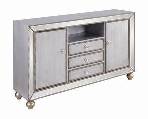 Contemporary Metallic Platinum 60" TV Console