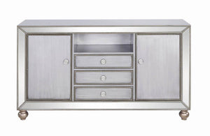 Contemporary Metallic Platinum 60" TV Console