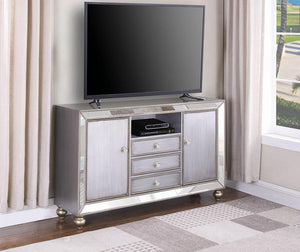 Contemporary Metallic Platinum 60" TV Console