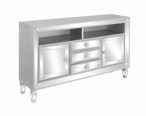 Contemporary Metallic Platinum 60" TV Console