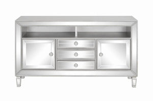 Contemporary Metallic Platinum 60" TV Console