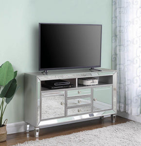 Contemporary Metallic Platinum 60" TV Console