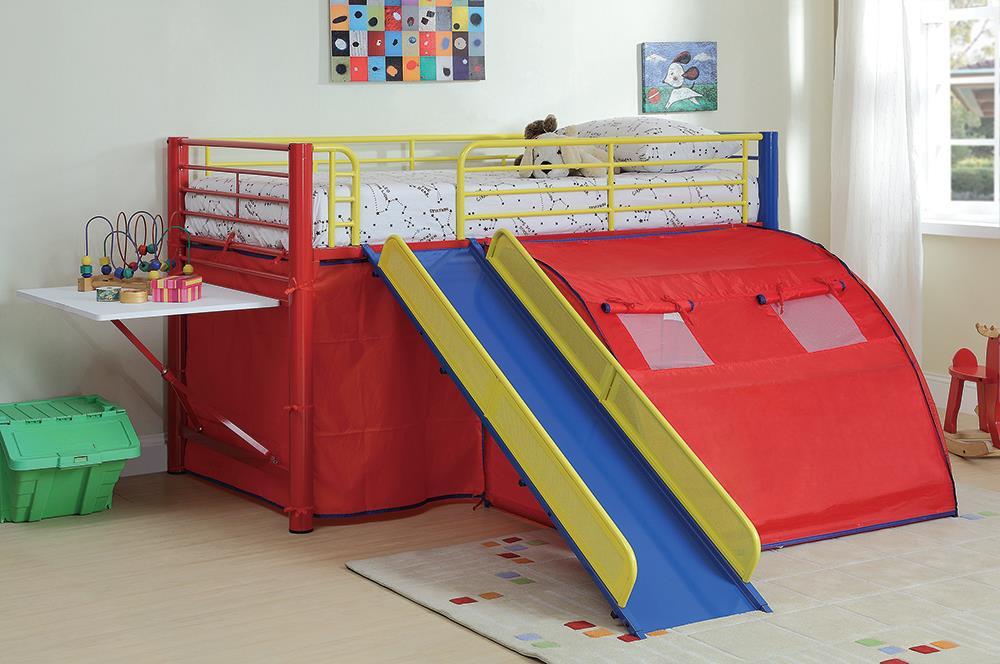 MultiColor Themed Red Blue and Yellow Loft Bed