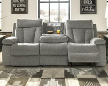 Load image into Gallery viewer, Mitchiner Reclining Sofa with Drop Down Table