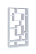 Load image into Gallery viewer, Geometric Cube White Bookcase